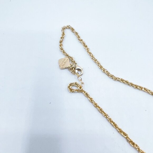 Kendra Scott Gold-Toned Long Necklace With Oval Pendant & Chain Tassel - Picture 6 of 6